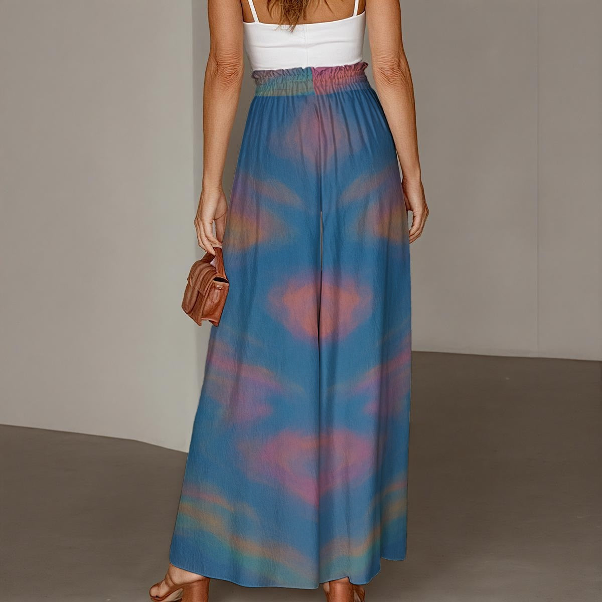 Women's Ruffled Wide-Leg Pants