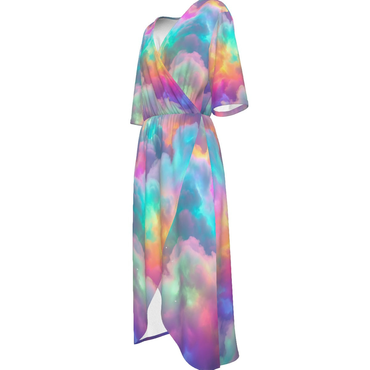 Women's Short Sleeve V-neck Dress