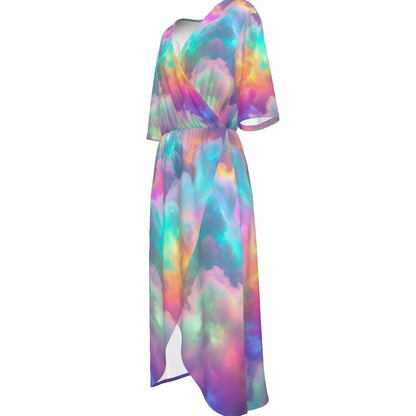 Women's Short Sleeve V-neck Dress