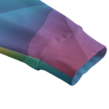 Unisex V-neck Knitted Fleece Cardigan With Button Closure