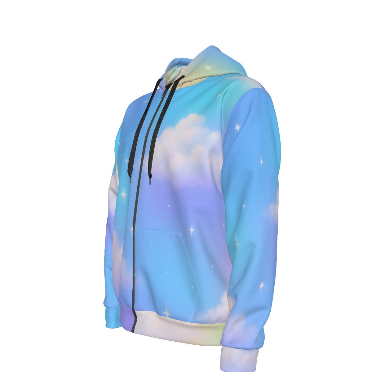 Unisex Zipper Hoodie With Black Lining