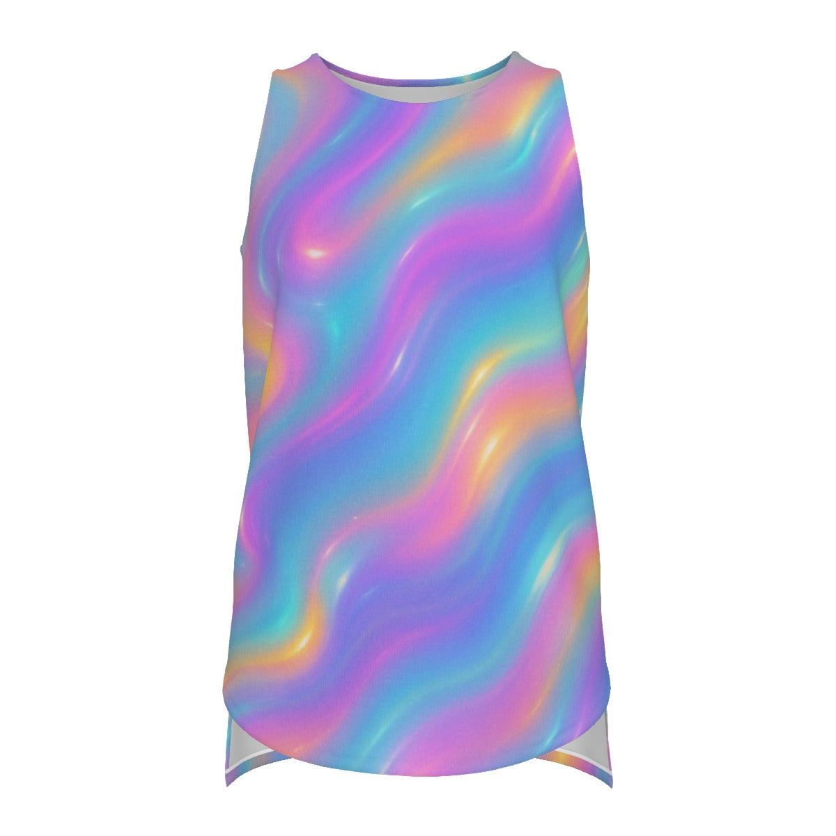 Men's Curved Hem Long Tank Top