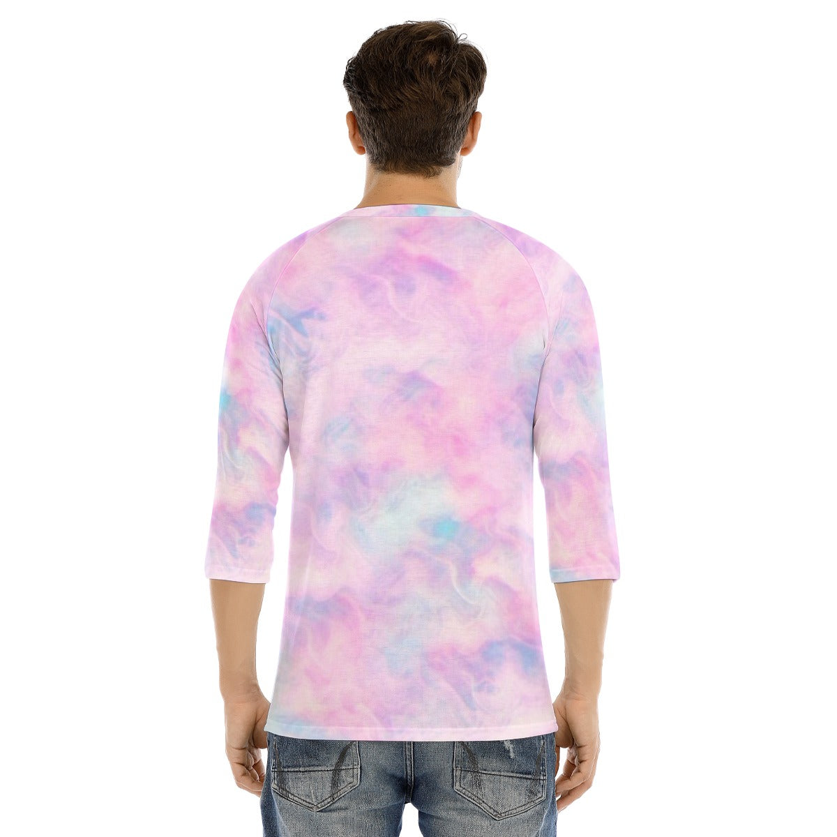 Men's Bracelet Sleeve T-shirt With Button Closure - view 4