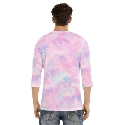 Men's Bracelet Sleeve T-shirt With Button Closure - view 4