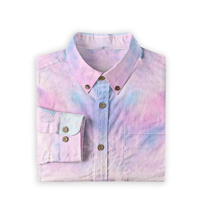 Men's Casual Lapel Long Sleeve Shirt|125GSM Cotton