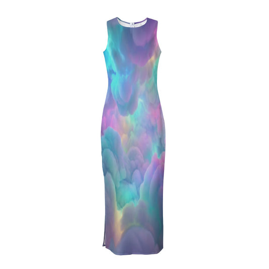 Women's Beach Perspective Chiffon Sleeveless Dress