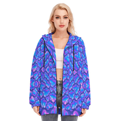 Women's Long Hoodie With Zipper Closure