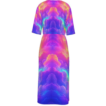 Women's Short Sleeve V-neck Dress
