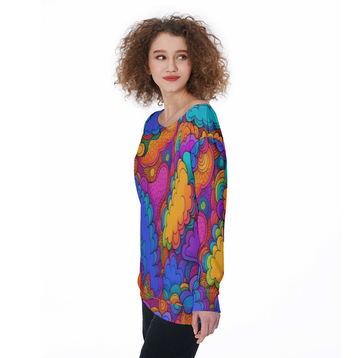 Women's Off-Shoulder Sweatshirt