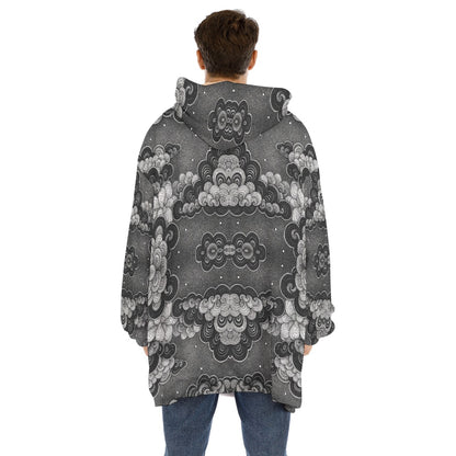 Unisex Sherpa Fleece Hoodie Blanket