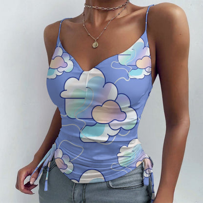 All-over Print Drawstring Camisole