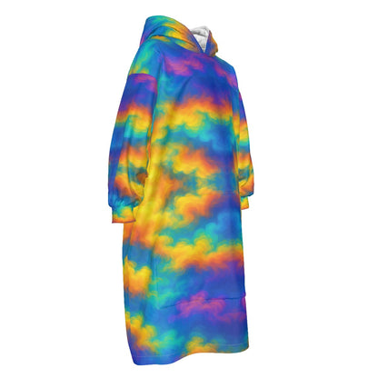 Unisex Kid's Sherpa Fleece Mid-Length Hoodie Blanket