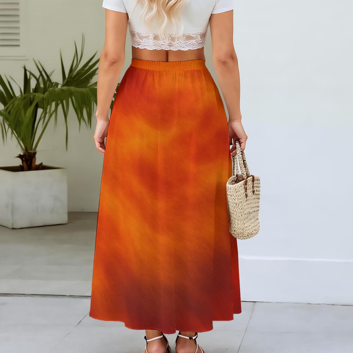 Women's Maxi Chiffon Skirts With Lining