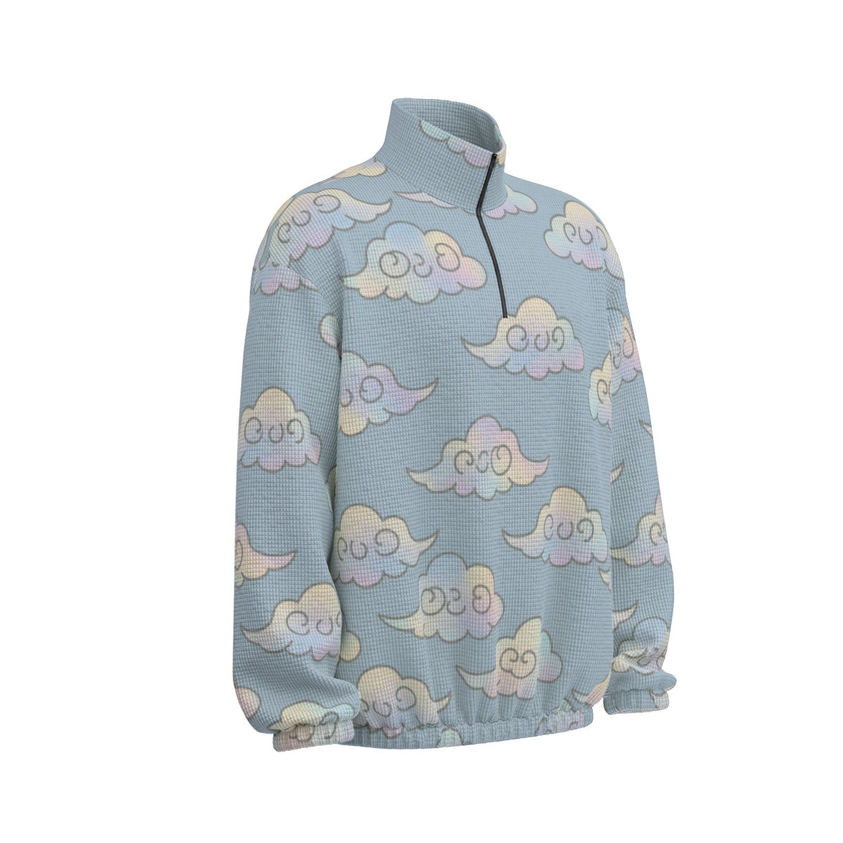 Unisex Turtleneck Zippered Sweatshirt