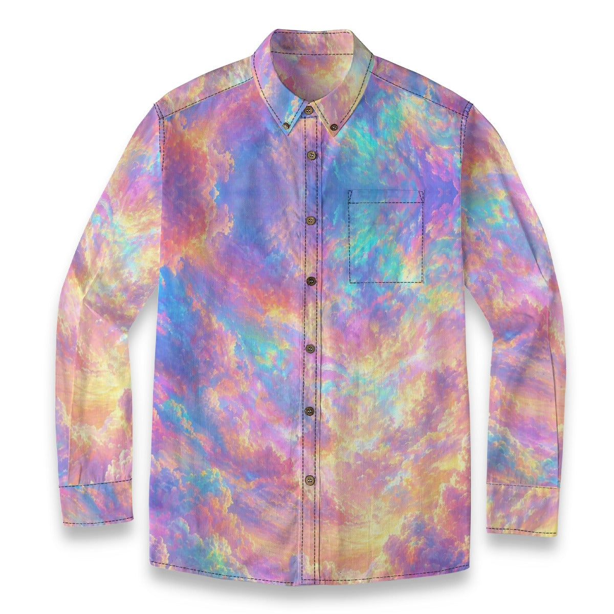Men's Casual Lapel Long Sleeve Shirt|125GSM Cotton