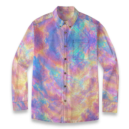 Men's Casual Lapel Long Sleeve Shirt|125GSM Cotton
