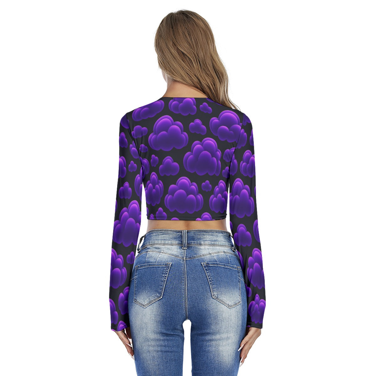Women's Round Neck Crop Top T-Shirt