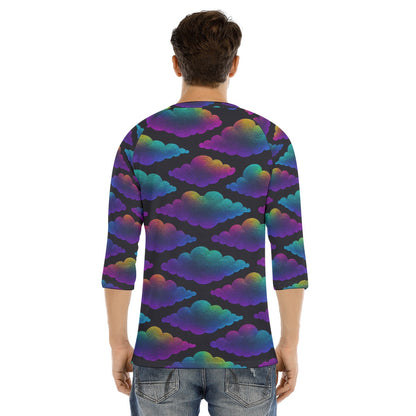 Men's Bracelet Sleeve T-shirt With Button Closure - view 4