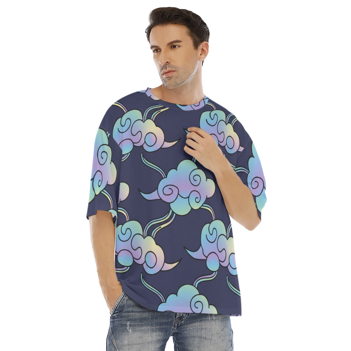 Men's Drop Shoulder T-shirt With Short Sleeve