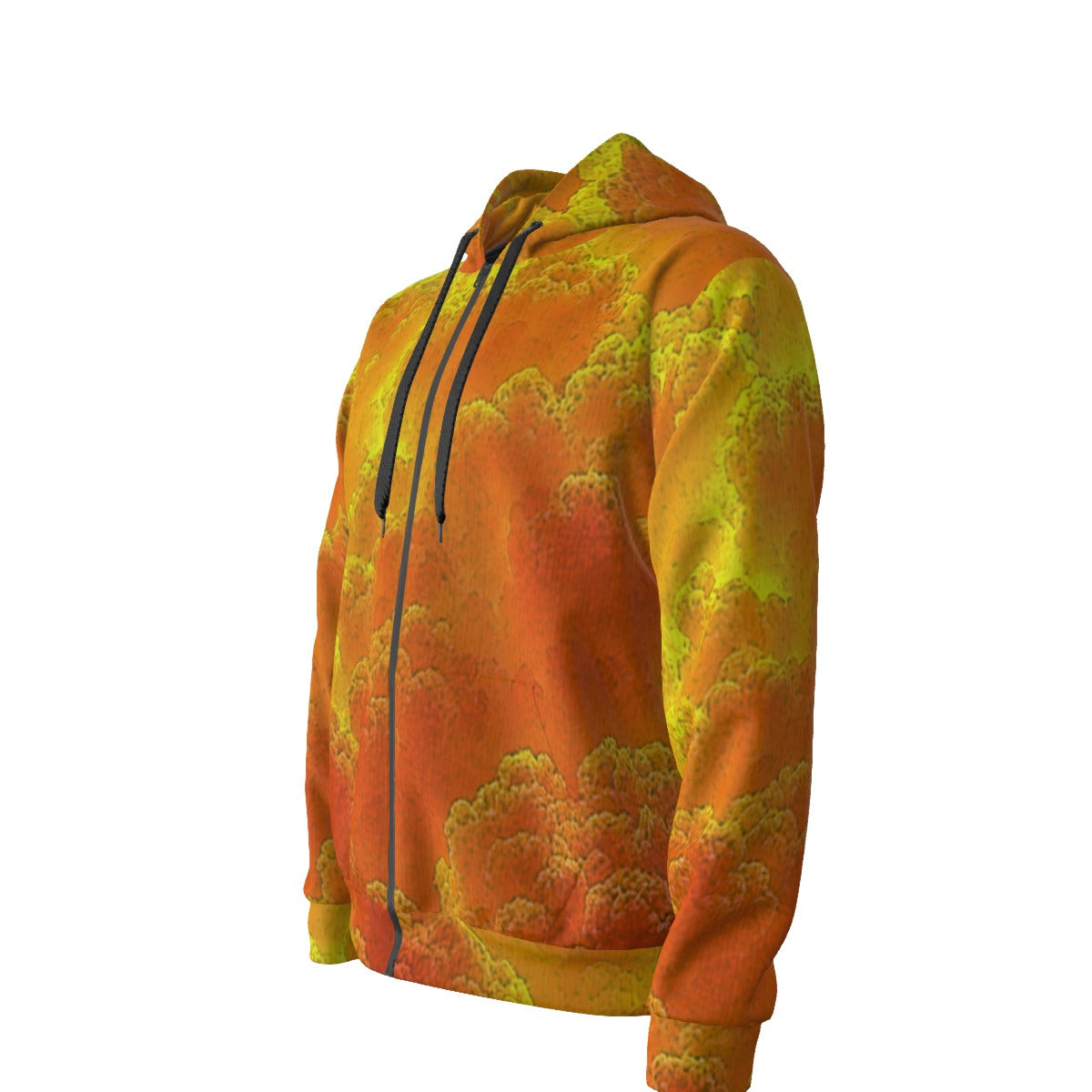 Unisex Zipper Hoodie With Black Lining