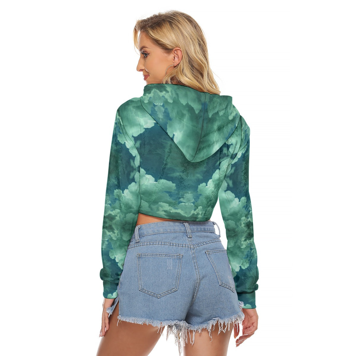 Women's Crop Top Hoodie|Velvet