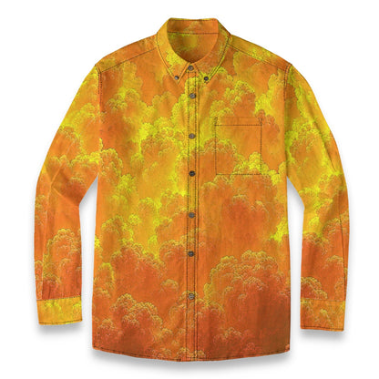 Men's Casual Lapel Long Sleeve Shirt|125GSM Cotton