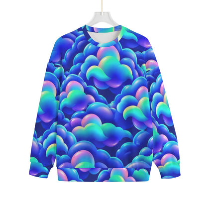 Unisex Drop-shoulder Knitted Fleece Sweater - view 1