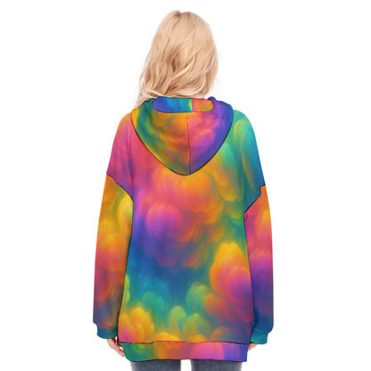 Women's Long Hoodie With Zipper Closure