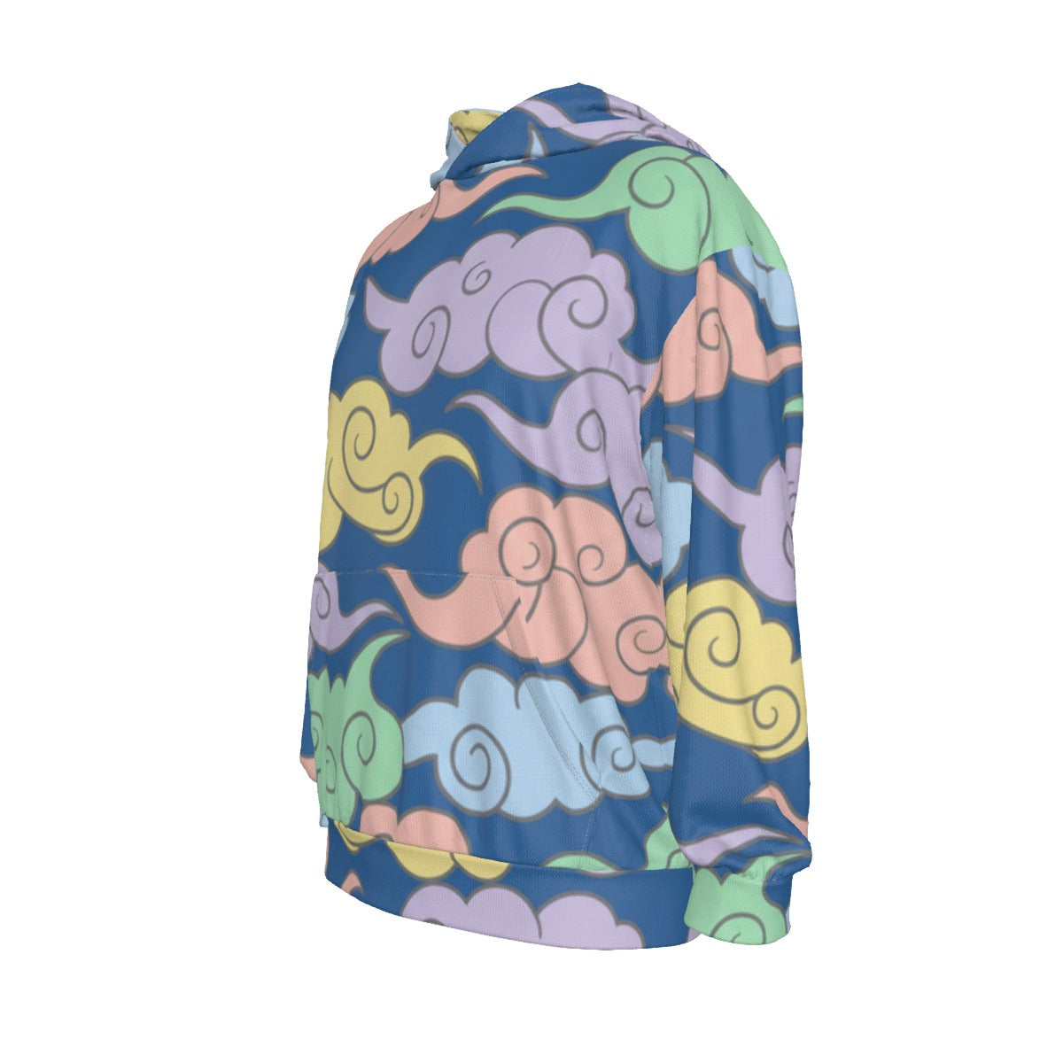 Men's Drop Shoulder Patch Pocket Hoodie