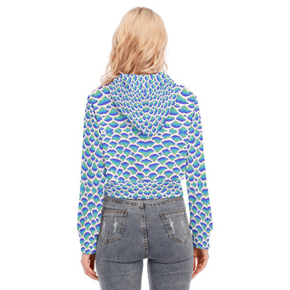 Women's Crop Top Hoodie With Zipper Closure