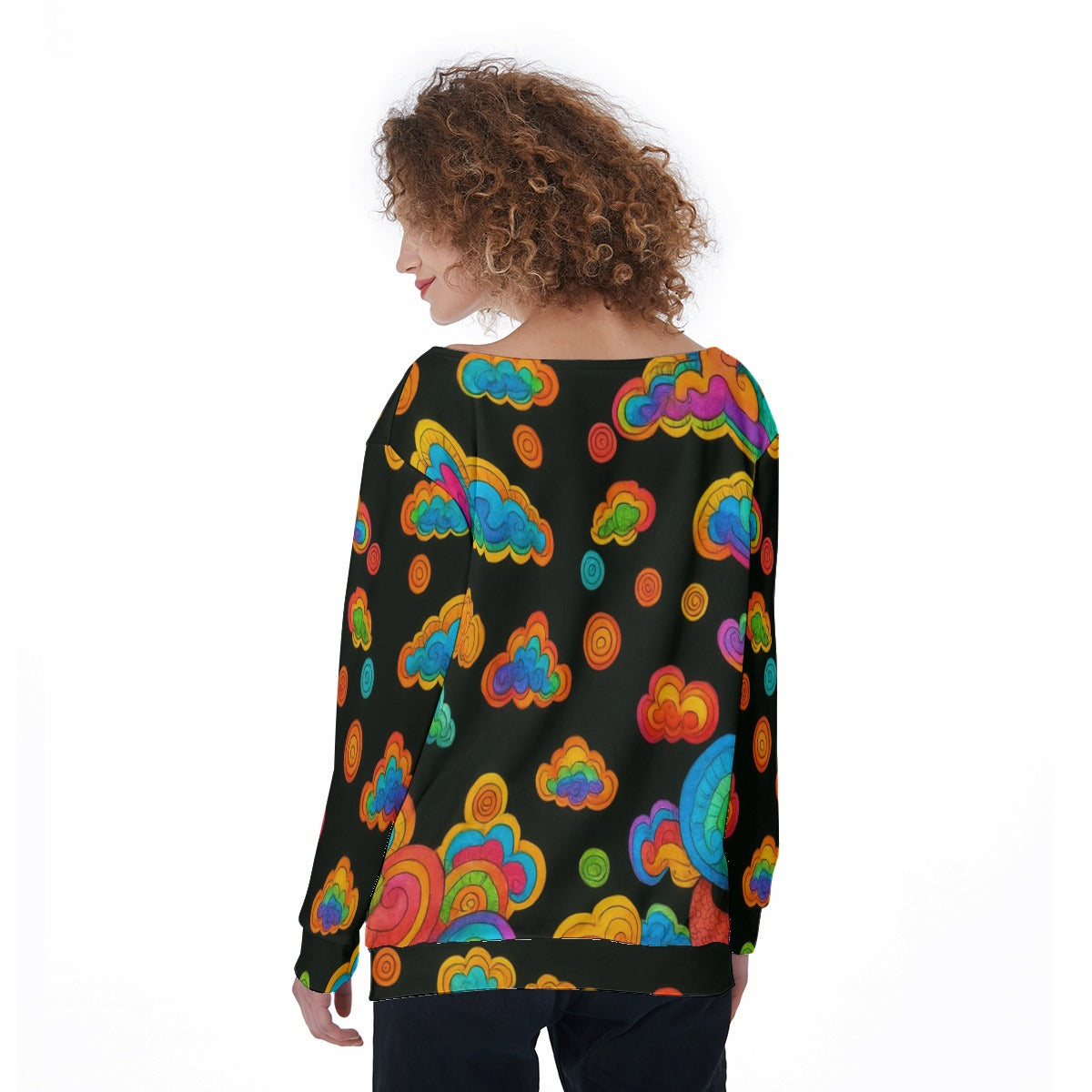 Women's Off-Shoulder Sweatshirt