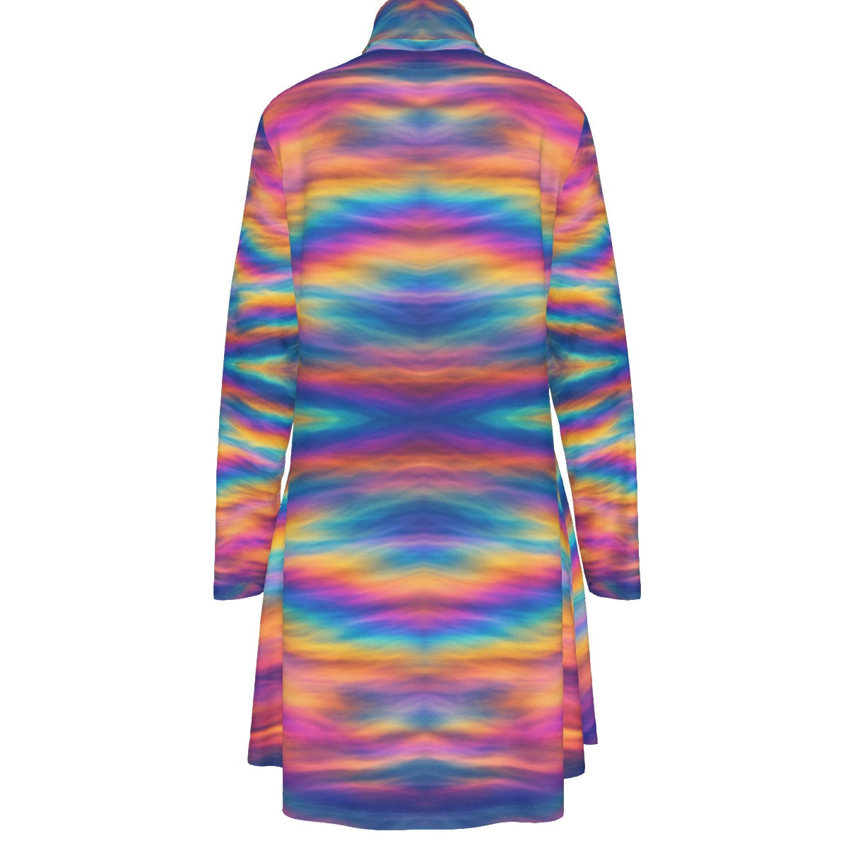 Women's High Neck Dress With Long Sleeve