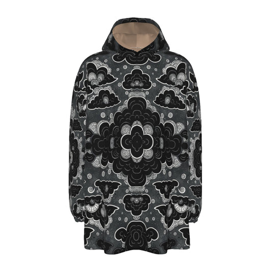 Unisex Sherpa Fleece Hoodie Blanket