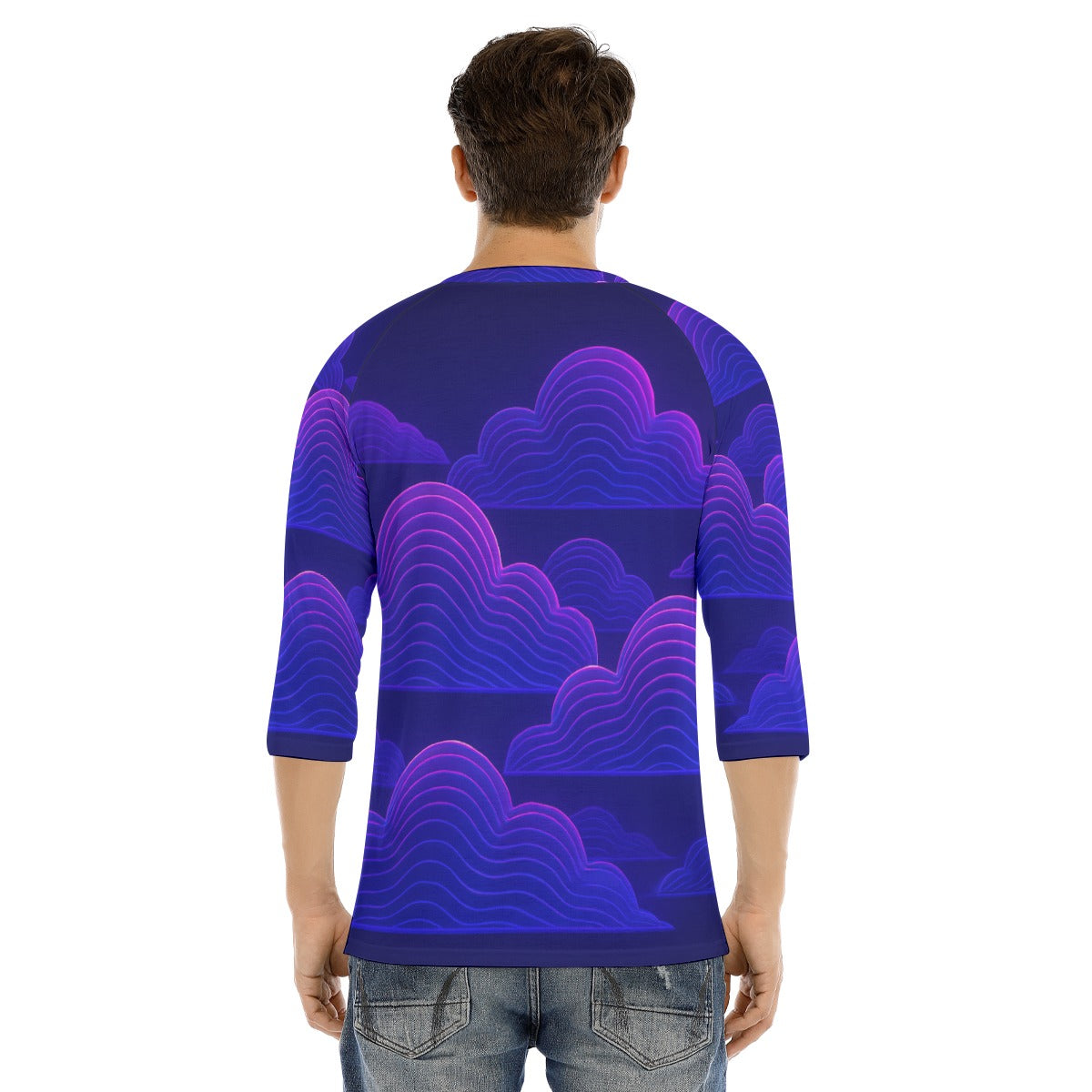 Men's Bracelet Sleeve T-shirt With Button Closure - view 4