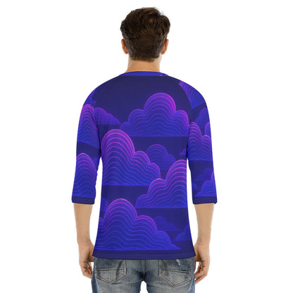 Men's Bracelet Sleeve T-shirt With Button Closure - view 4