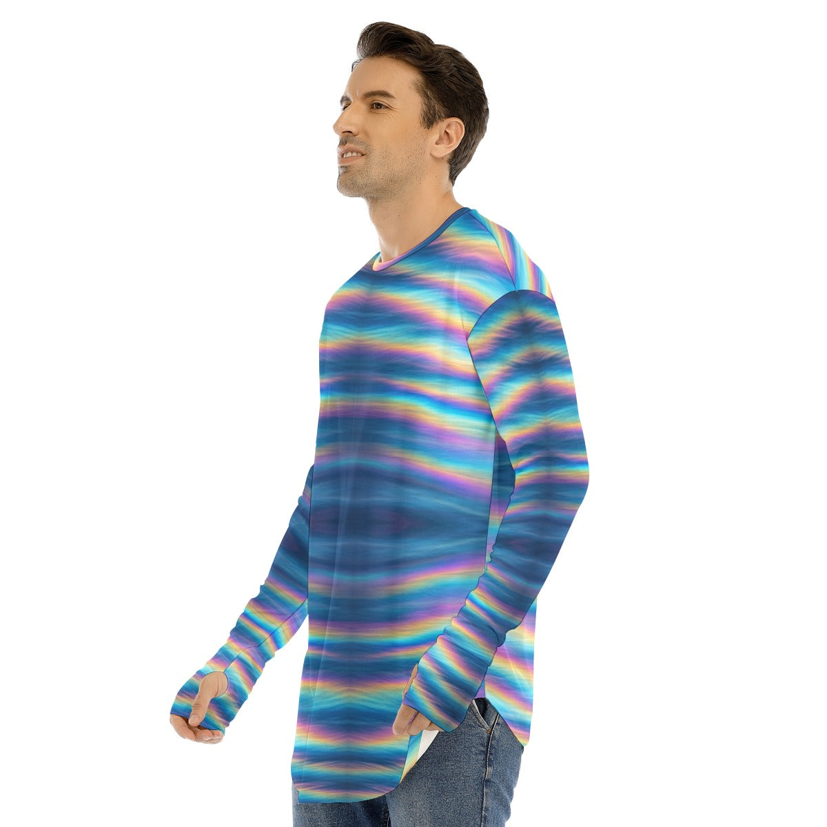 Men's Fingerless Long Sleeve T-shirt