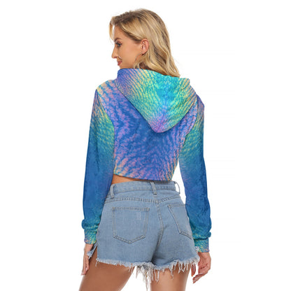 Women's Crop Top Hoodie|Velvet