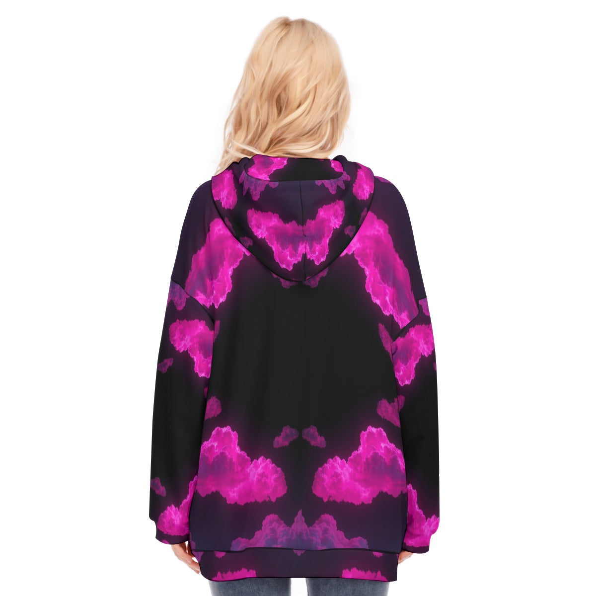 Women's Long Hoodie With Zipper Closure