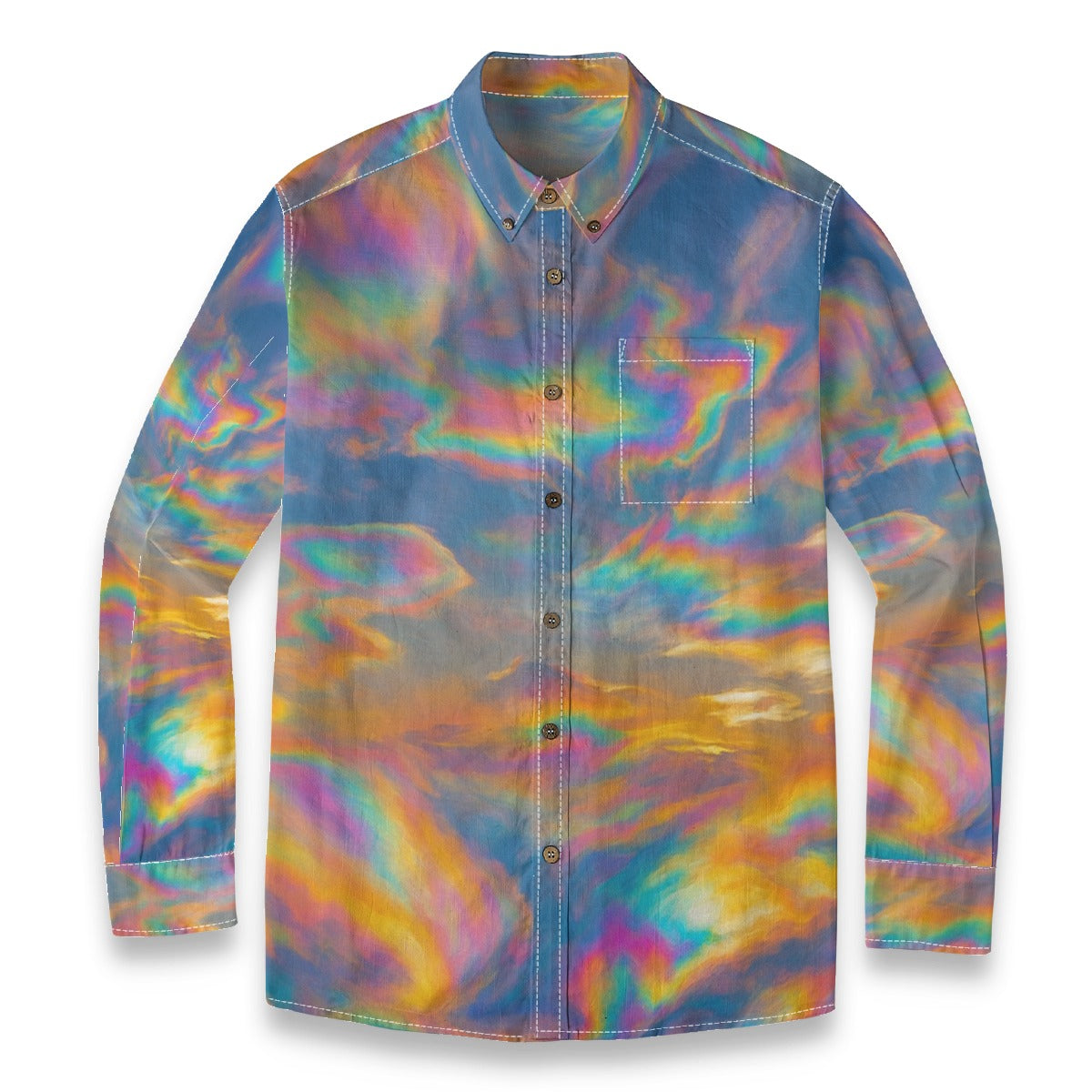 Men's Casual Lapel Long Sleeve Shirt|125GSM Cotton