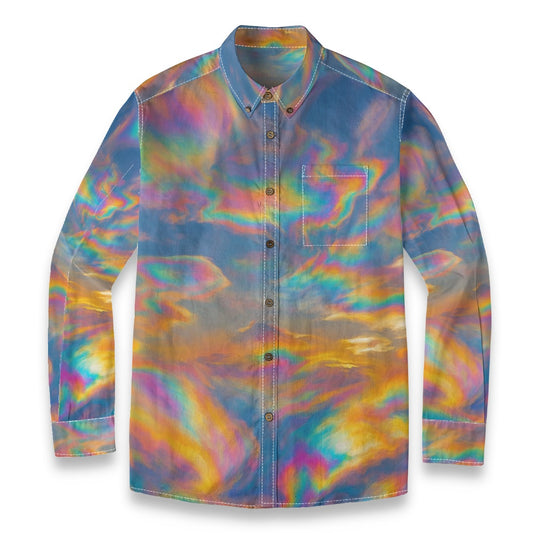 Men's Casual Lapel Long Sleeve Shirt|125GSM Cotton