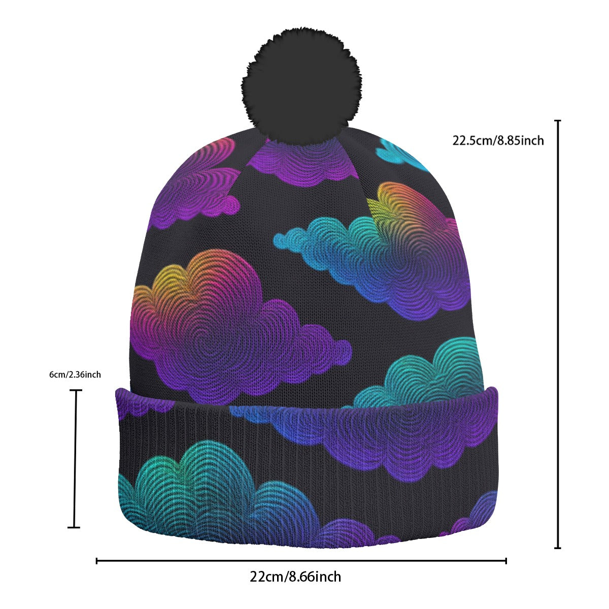 Unisex Knitted Hat With Pom-Pom