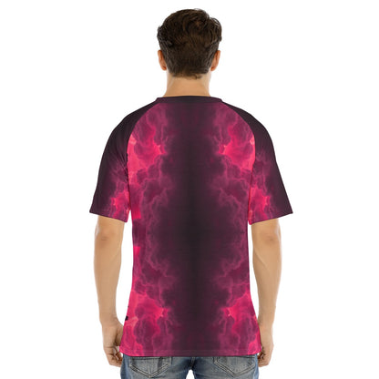 Men's Raglan Sleeve T-shirt With Button Closure