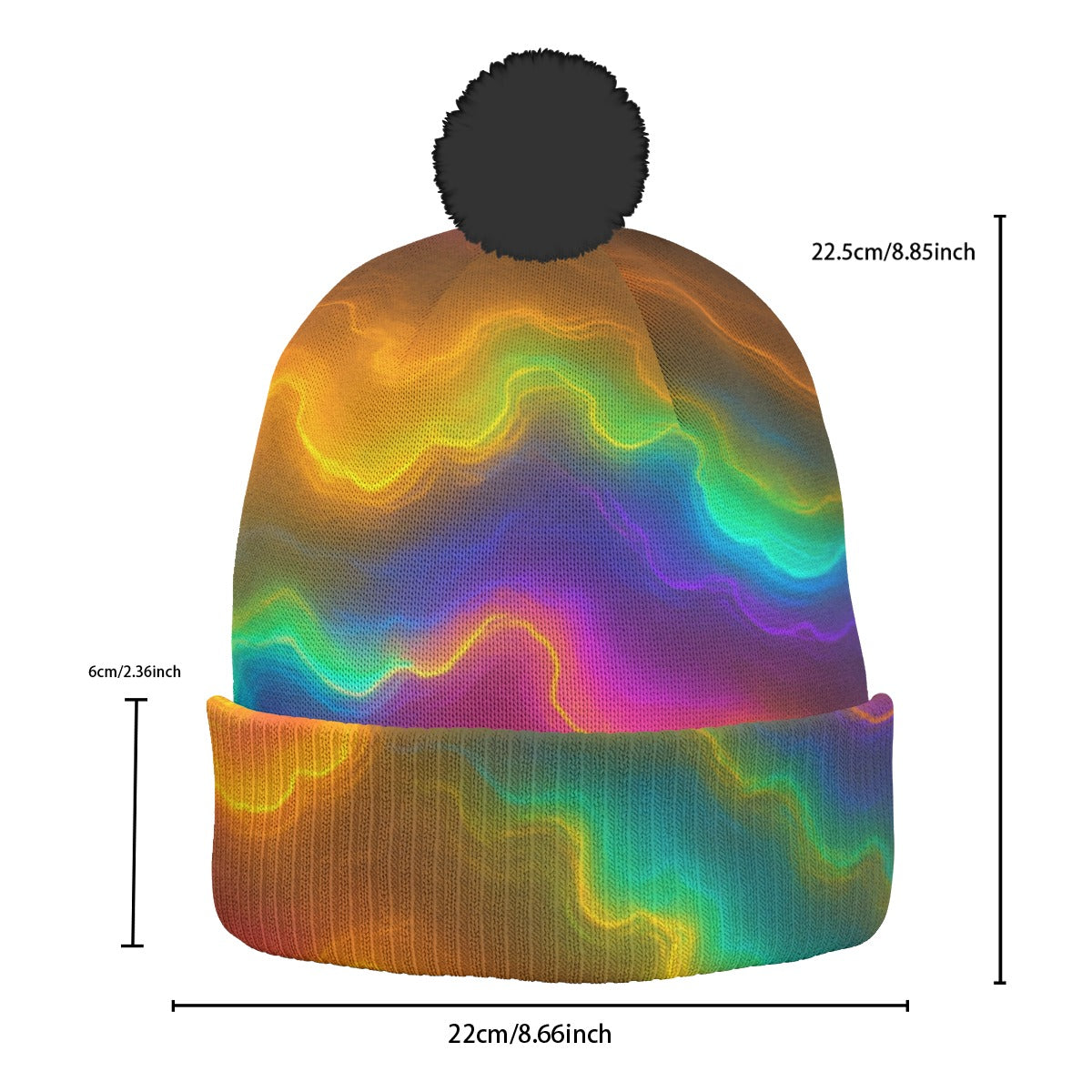 Unisex Knitted Hat With Pom-Pom