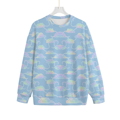 Unisex Drop-shoulder Knitted Fleece Sweater - view 1