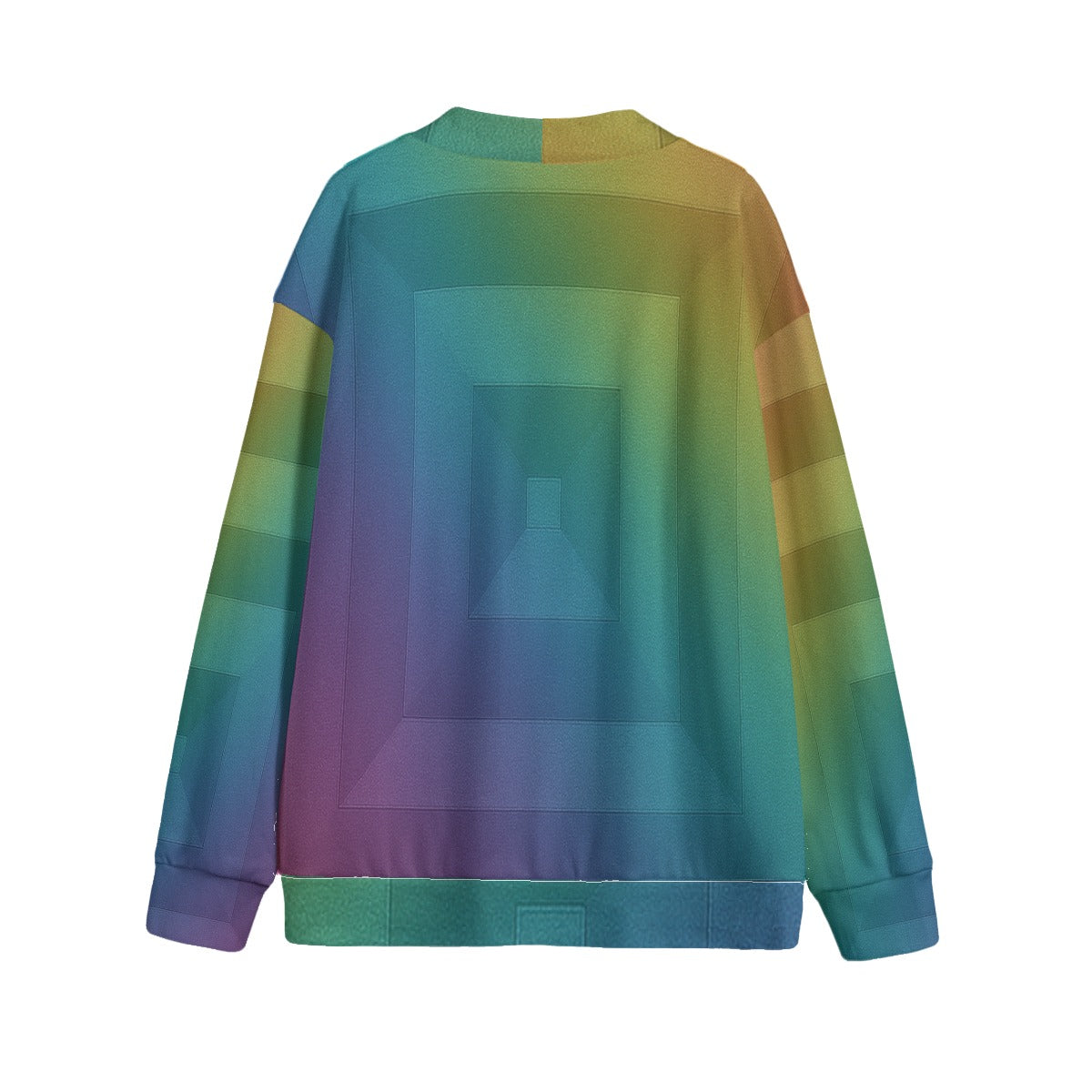 Unisex V-neck Knitted Fleece Cardigan With Button Closure