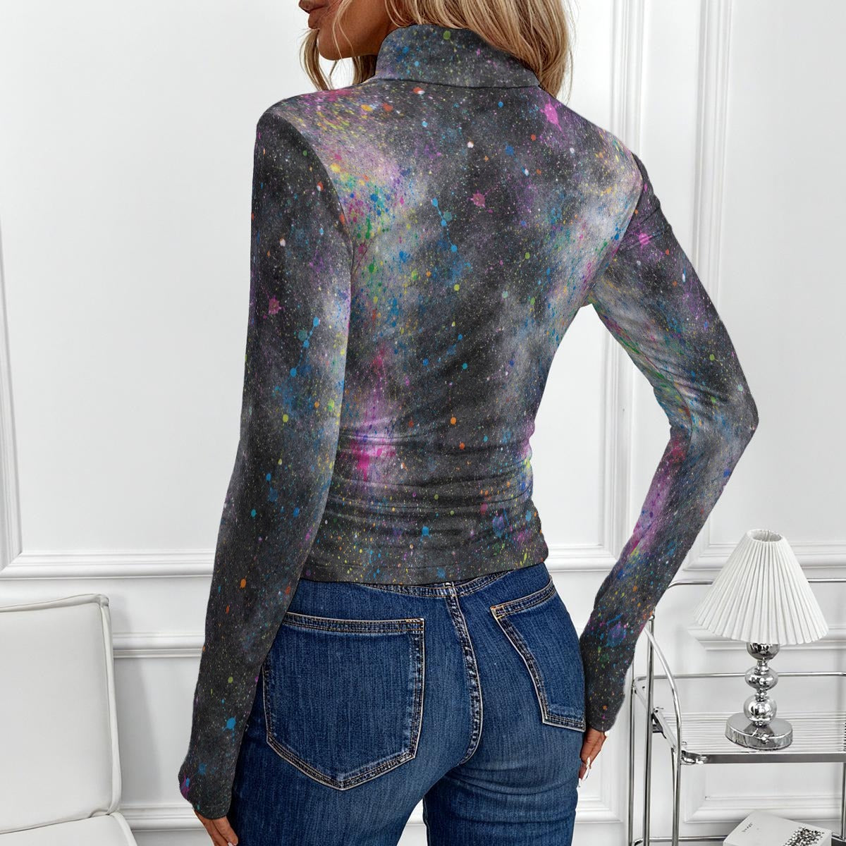 Women’s High-Neck Long-Sleeve Top - view 3