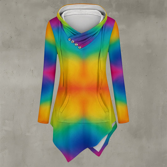 Women's Asymmetric Hem Hoodie