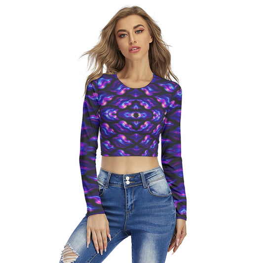 Women's Round Neck Crop Top T-Shirt