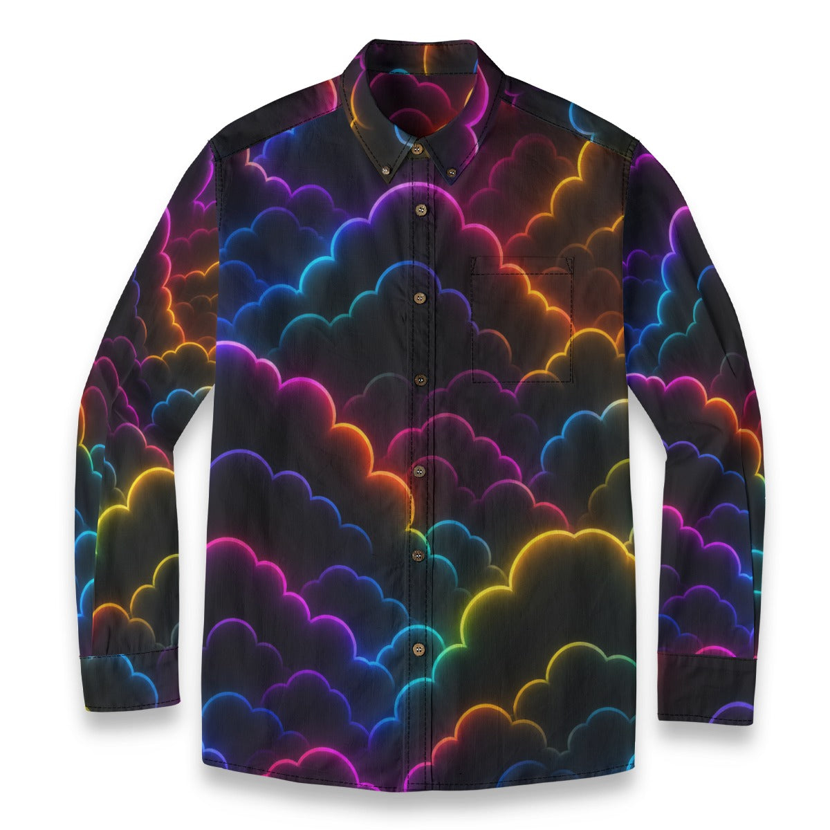 Men's Casual Lapel Long Sleeve Shirt|125GSM Cotton