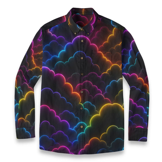 Men's Casual Lapel Long Sleeve Shirt|125GSM Cotton